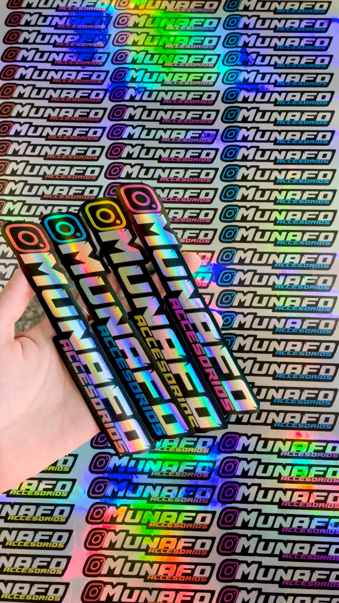 Calcos personalizadas vinilo tornasolado 1metrox56cm