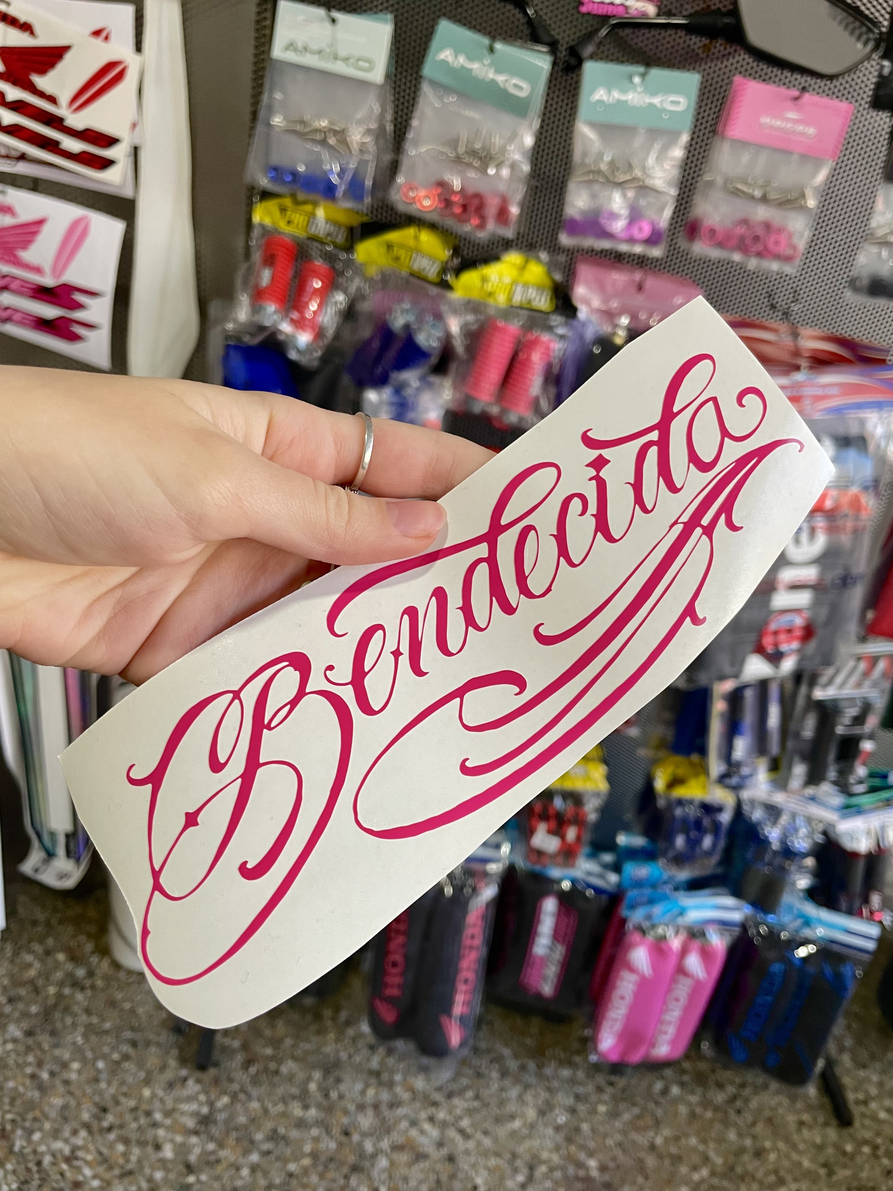 calco BENDECIDA rosada