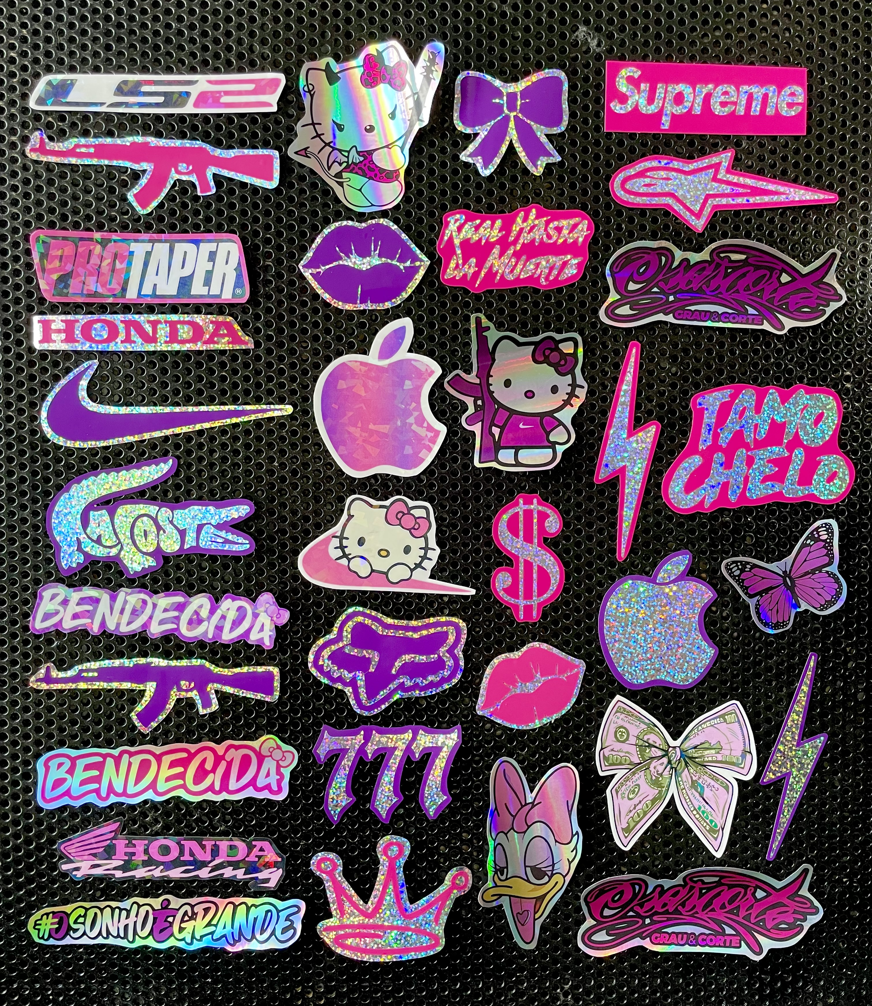 Pack calcos glitter x100 unidades 