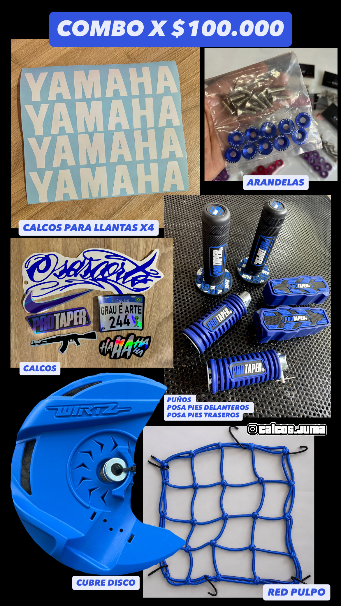 combo YAMAHA azul
