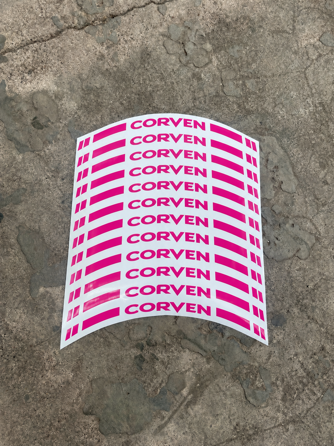 calcos llantas corven tiras fucsia
